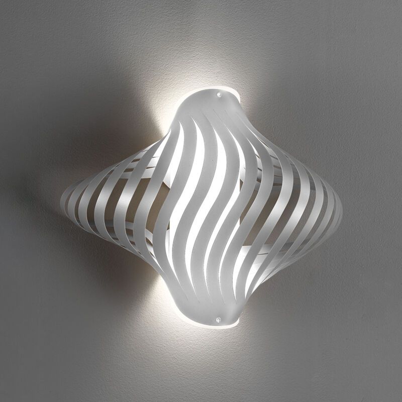 foto del prodotto linea zero applique shell helios 1 luce in polilux silver made in italy