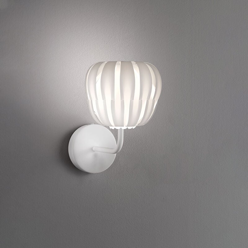 immagine 0 del prodotto linea zero lampada da parete moderna 1 luce queen in polilux bianco d19 made in italy