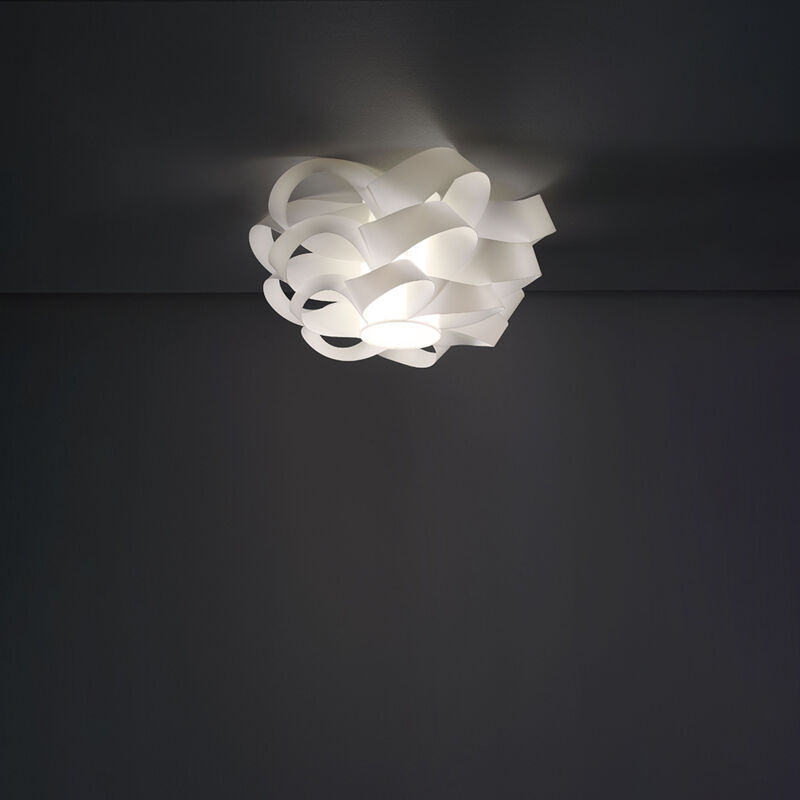 foto del prodotto linea zero plafoniera moderna 1 luce cloud d40 in polilux bianco made in italy