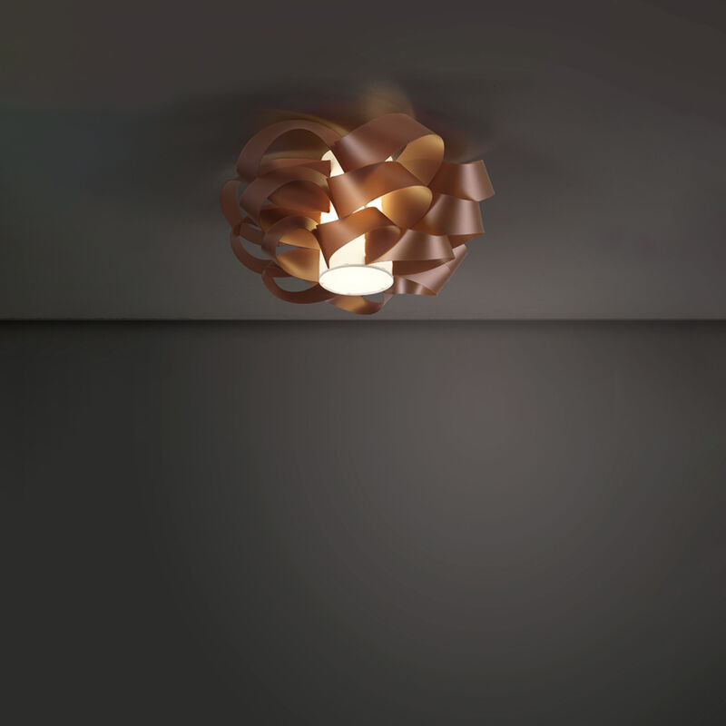 foto del prodotto linea zero plafoniera moderna 1 luce cloud d50 in polilux rame made in italy