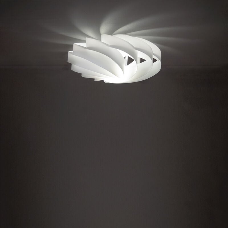 immagine 0 del prodotto linea zero plafoniera moderna 1 luce flat in polilux bianco d30 made in italy