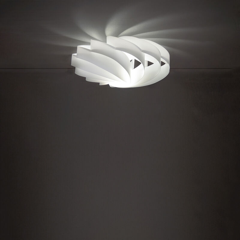 immagine 0 del prodotto linea zero plafoniera moderna 1 luce flat in polilux bianco d50 made in italy