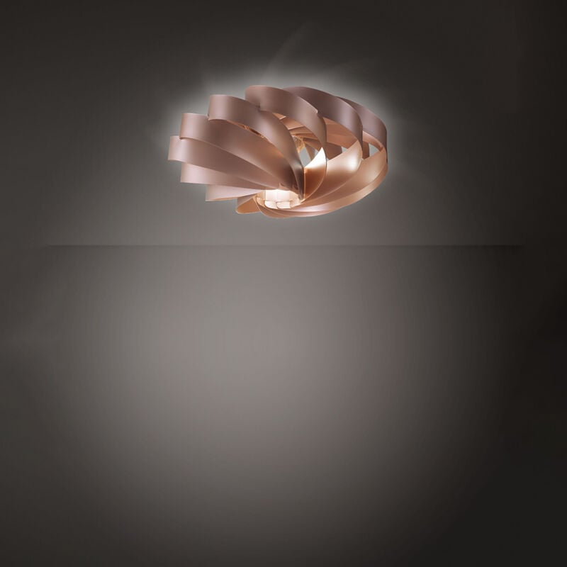 foto del prodotto linea zero plafoniera moderna 1 luce flat in polilux rame d50 made in italy