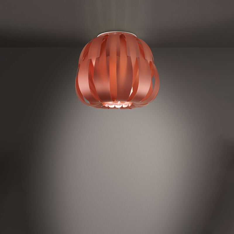 foto del prodotto linea zero plafoniera moderna 1 luce queen in polilux rame d19 made in italy