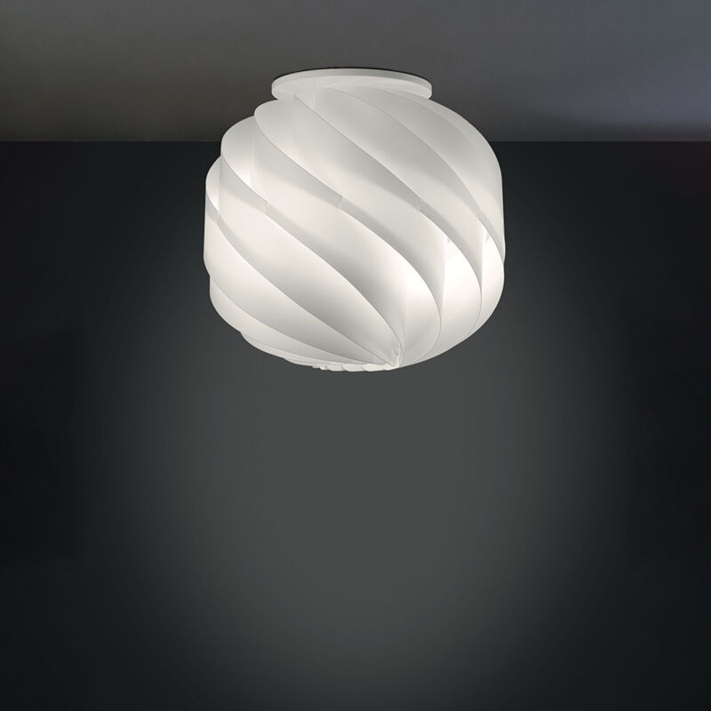 immagine 0 del prodotto linea zero plafoniera moderna globe 1 luce in polilux bianco d25 made in italy