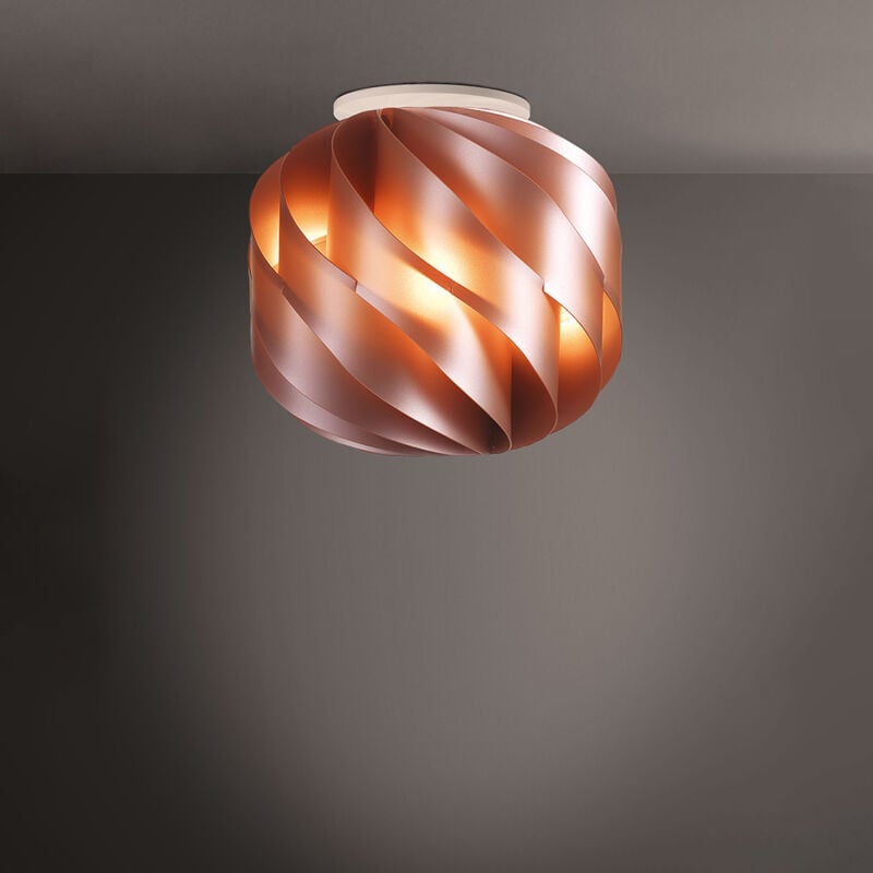 foto del prodotto linea zero plafoniera moderna globe 1 luce in polilux rame d25 made in italy