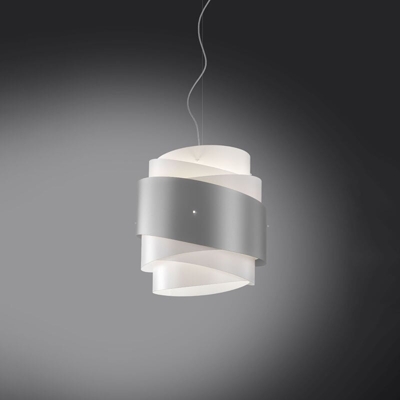 foto del prodotto linea zero sospensione moderna 1 luce bea in polilux silver d40 made in italy