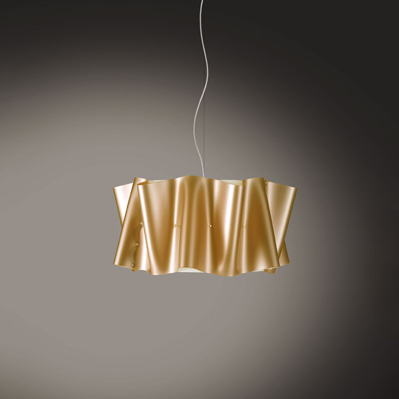 foto del prodotto linea zero sospensione moderna a 1 luce folio in polilux oro d50 made in italy