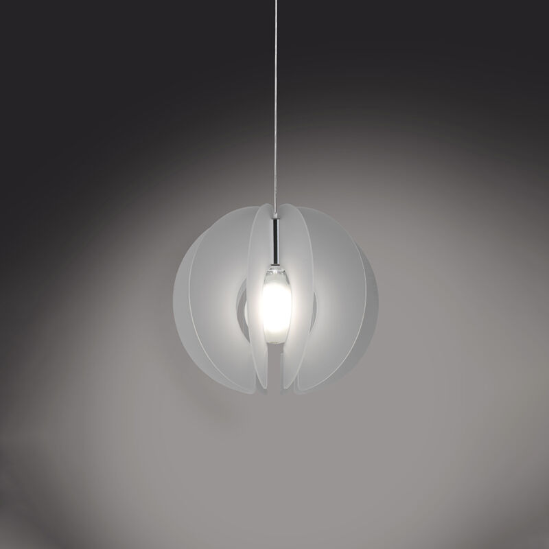 foto del prodotto linea zero sospensione moderna sirio 1 luce in metacrilato satinato space collection