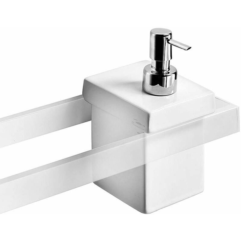 foto del prodotto lineabeta 52804.09.29 dispenser a parete serie skuara, bianco, 14 x 2 x 12 cm