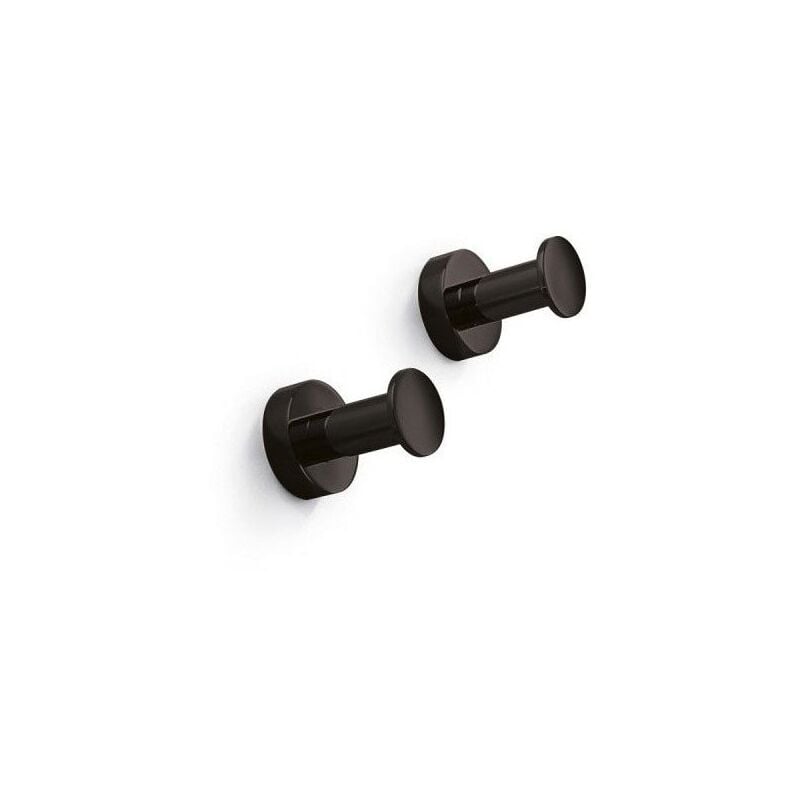 foto del prodotto lineabeta coppia appendini appendiabiti in ottone verniciato nero 5208.22