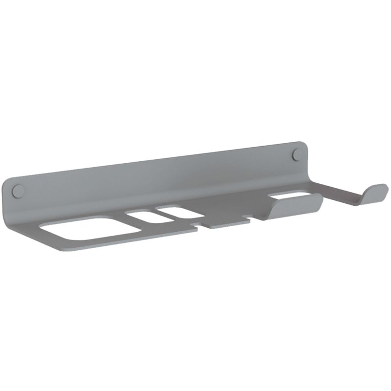 foto del prodotto lineabeta porta phon piastra e spazzole da muro saeta grigio opaco l.35 cm