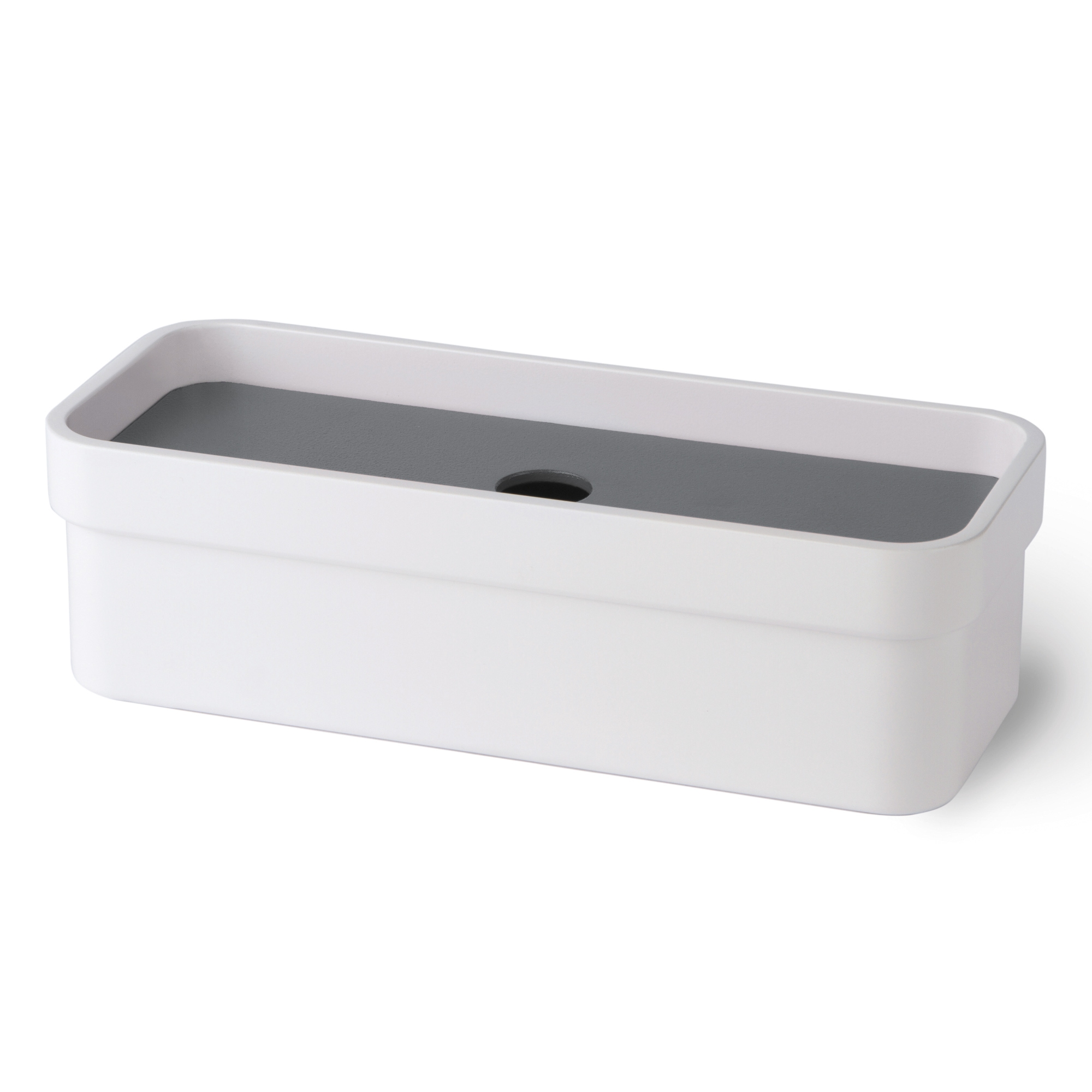 foto del prodotto lineabeta - scatola portaoggetti con coperchio grigio opaco