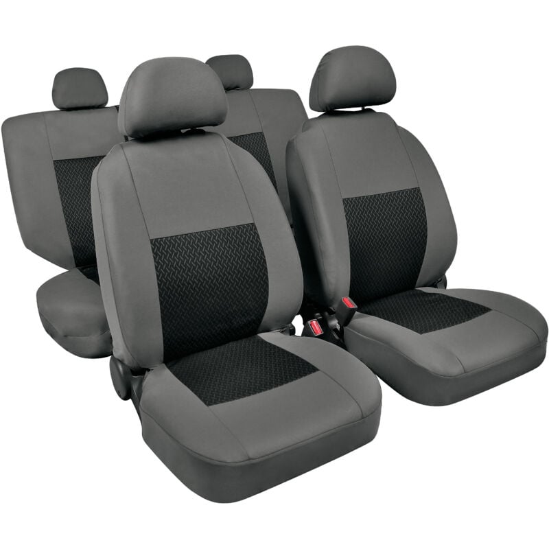 foto del prodotto linear, set fodere coordinate in jacquard - nero grigio