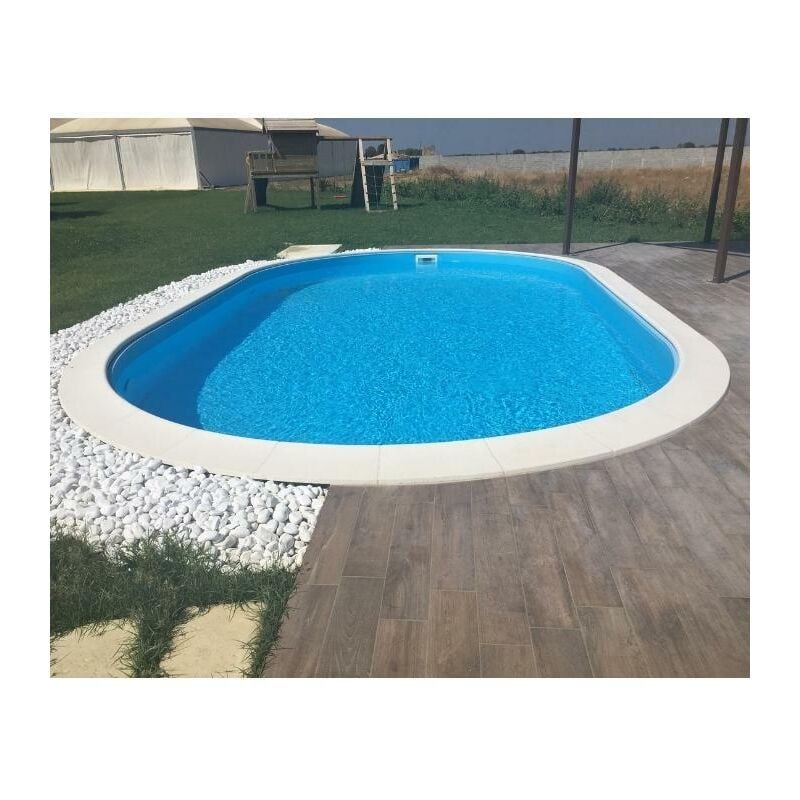 foto del prodotto liner per piscina ovale 490 x 300 h120 cm azzurro 0,8 mm