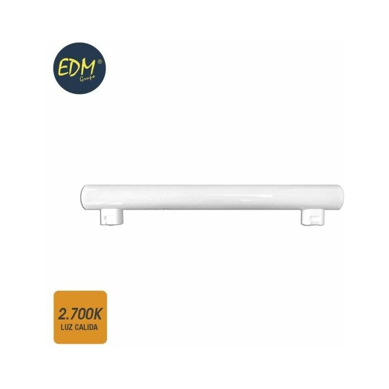 foto del prodotto linestra led edm 2 lampade s14s 7w 600lm 2700k luce calda 300x30x47mm
