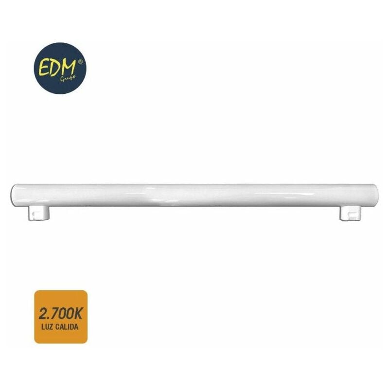 foto del prodotto linestra led edm 2 lampade s14s 9w 810lm 2700k luce calda 500x30x47mm