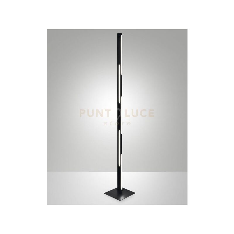foto del prodotto ling lampada da terra nera a led 3000k 36w 4320 lm dimmerabile