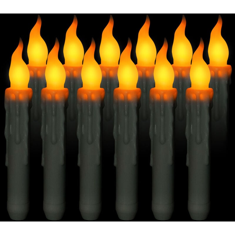 foto del prodotto linjou 12 decorazioni elettroniche di halloween in cera candele a led decorazione di halloween streghe forniture per feste di natale