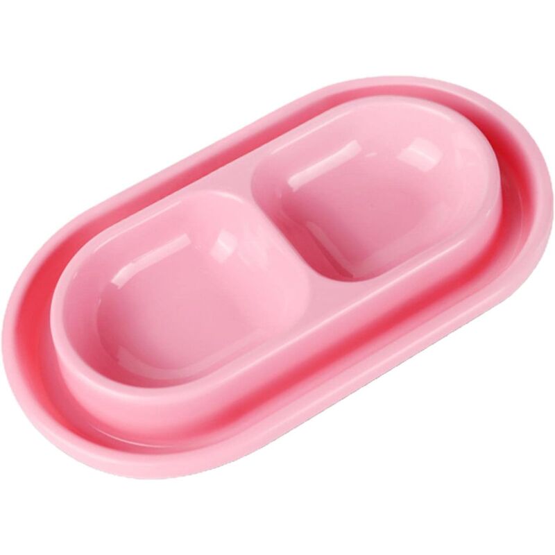 foto del prodotto linjou 2 ciotole per cani ciotole per gatti ciotole per animali domestici ciotola per acqua piatta per cani di piccola taglia gatti medi