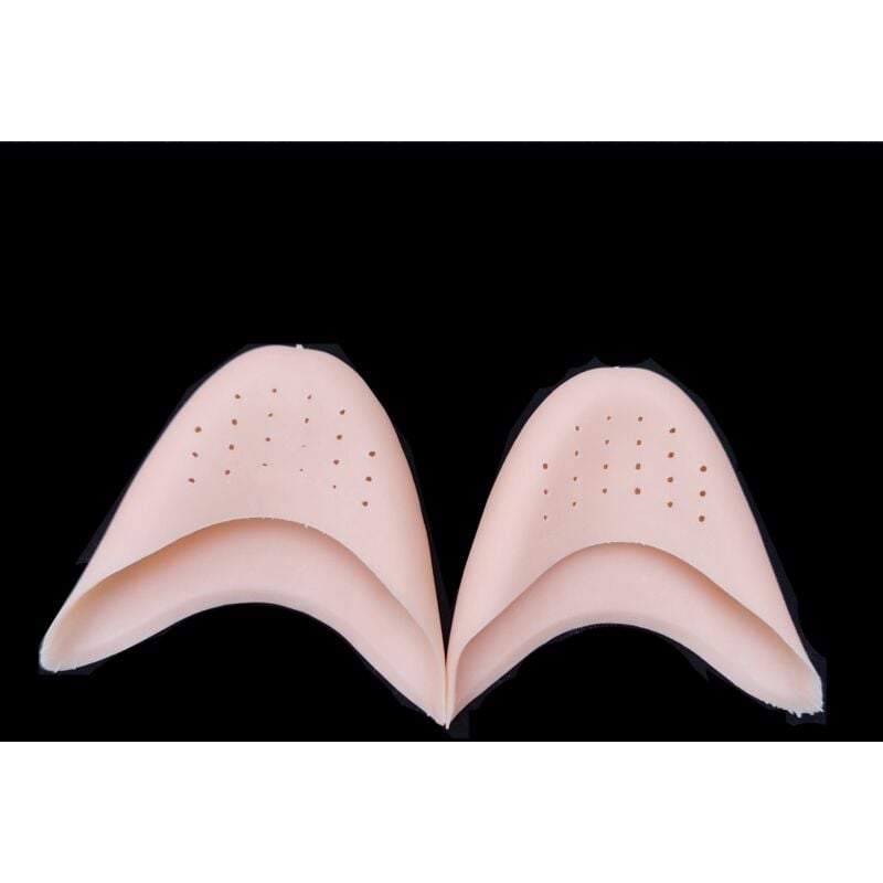 foto del prodotto linjou 2 paia di protezioni per dita dei piedi in gel di silicone morbido, copri dita, cuscinetti per metatarso, 4 pezzi di protezioni per punte da