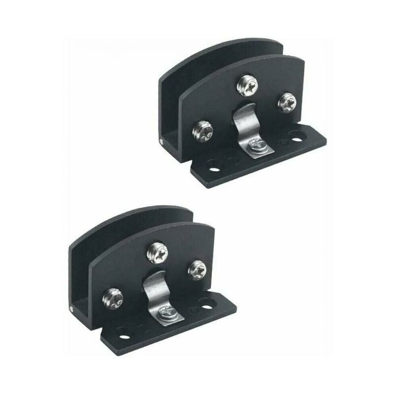foto del prodotto linjou 2 pezzi di cerniere per porte in vetro vetrina cerniera per porta con clip per armadietto del vino adatto per vetro di spessore 5 6