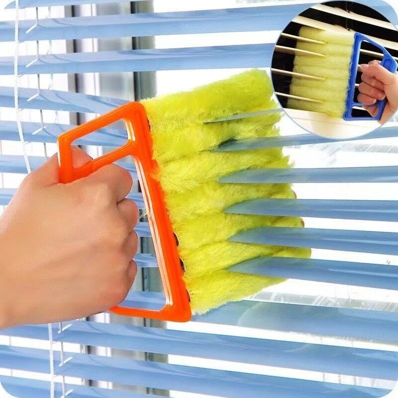 foto del prodotto linjou 2 spazzole per pulizia vetri, spazzola per rimozione polvere uscita aria condizionata, spazzola per pulizia aspirapolvere, lavabile