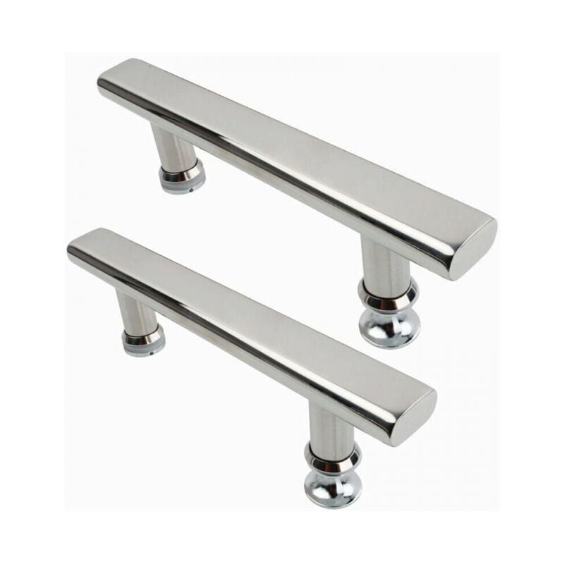 foto del prodotto linjou 2x maniglia per porta doccia in acciaio inossidabile cromato maniglia per porta da 145 mm per cucina bagno