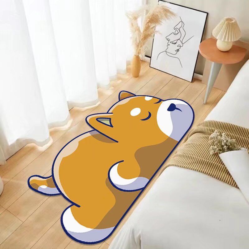 foto del prodotto linjou 50x80cm tappetino da bagno a forma di animale, set tappetino da bagno, tappetino da bagno antiscivolo, asciugamano, tappetino da bagno,