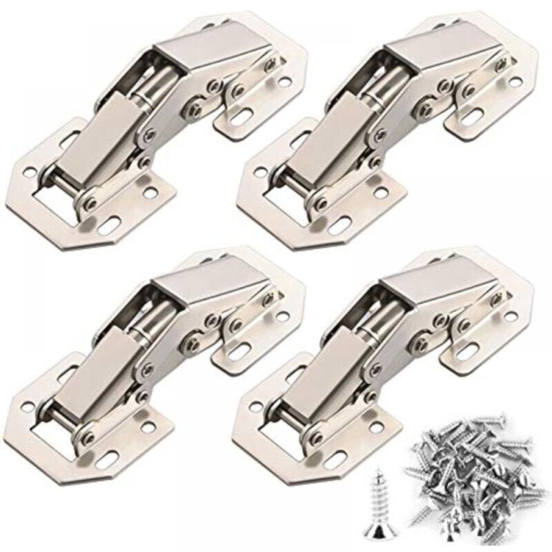 foto del prodotto linjou 8 pezzi cerniera ribaltabile con viti, cerniera pieghevole, per tavolo pieghevole, mobile, cassa in legno, porte, nero 
