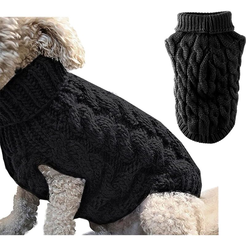 foto del prodotto linjou animale domestico a collo alto maglione lavorato a maglia inverno caldo spesso maglione lavorato all uncinetto cappotto adatto per piccoli,