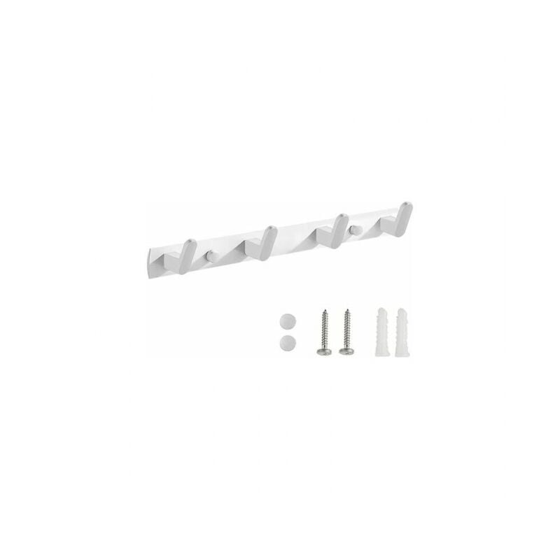 foto del prodotto linjou appendiabiti da bagno a parete, appendiabiti da parete, portasciugamani, appendiabiti con 4 ganci, per bagno, ingresso bianco 