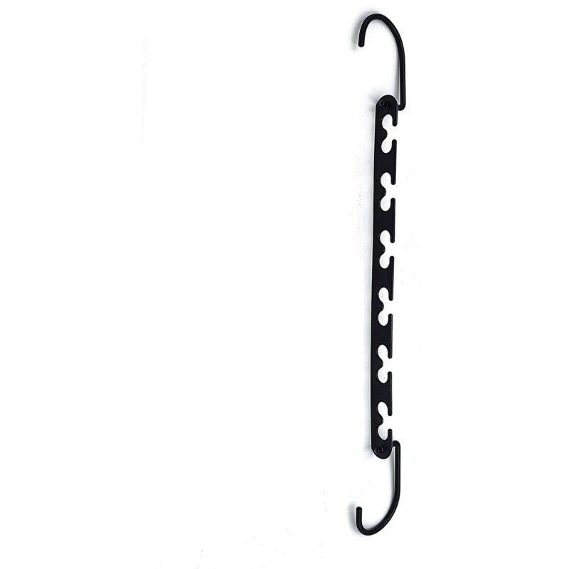 foto del prodotto linjou appendiabiti magici, set da 6, orizzontale, verticale, salvaspazio, 25,4 cm, organizer in metallo, nero