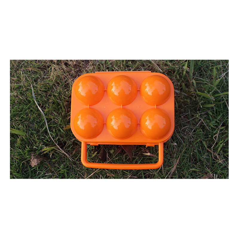 foto del prodotto linjou arancione portauova portatile in plastica con 6 scomparti portauova pieghevole portauova di grande capacit organizzatore portauova per