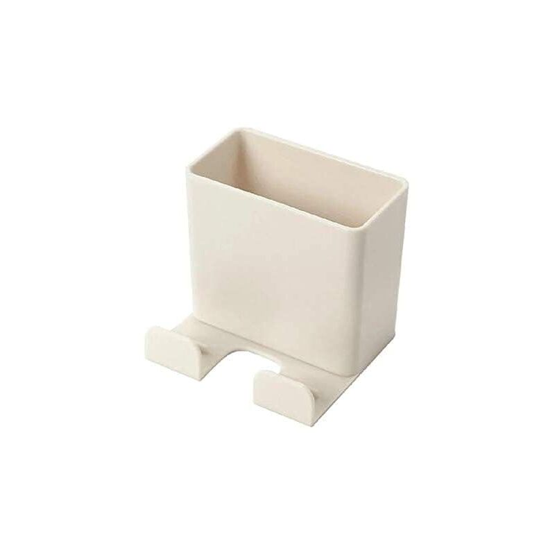 foto del prodotto linjou beige porta cellulare montato a parete, scatola organizer da parete in abs con gancio per supporto di ricarica per cellulare, scatola