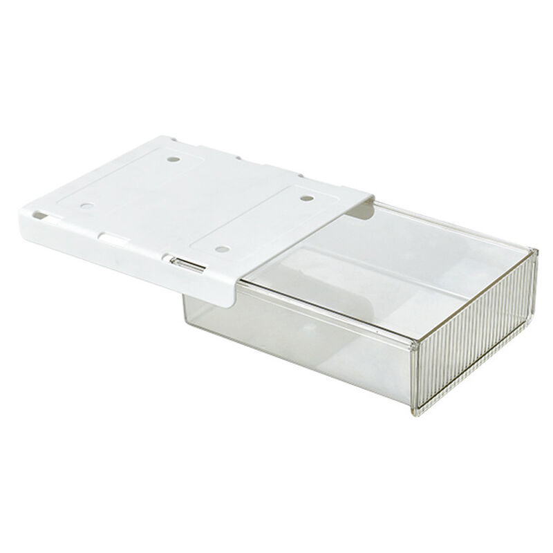 foto del prodotto linjou bianco, m organizzatore sotto la scrivania vassoio per matite autoadesivo senza chiodi cucina ufficio soggiorno sala da pranzo tavolo da