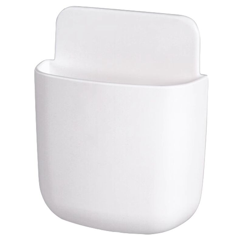 foto del prodotto linjou bianco scatola portaoggetti per telecomando, supporto per cellulare a parete, supporto per telecomando a parete, scatola portaoggetti in