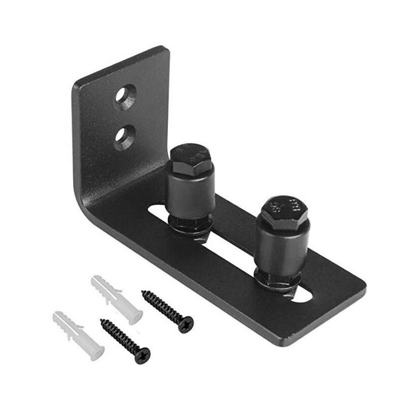foto del prodotto linjou binario da pavimento per porta del fienile da 1 pezzo, guida da pavimento per supporto da pavimento scorrevole per montaggio a parete