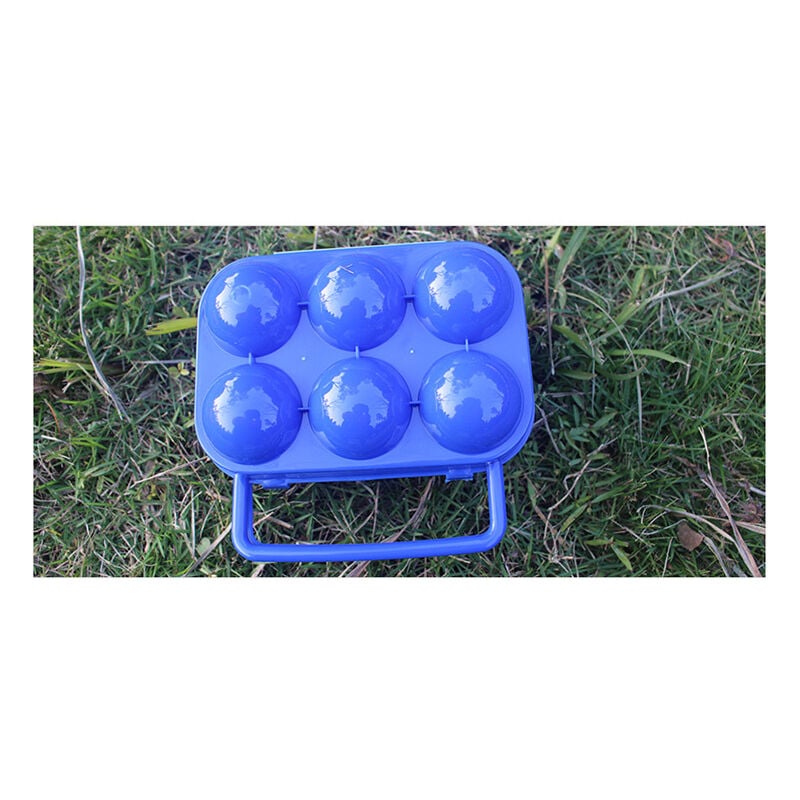 foto del prodotto linjou blu portauova in plastica portatile portauova pieghevole con 6 scomparti portauova di grande capacit portauova organizzatore per