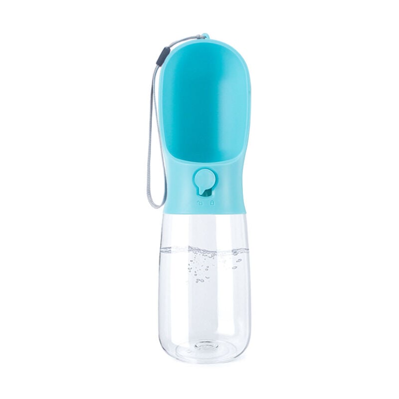foto del prodotto linjou borraccia per cani, borraccia da viaggio portatile per cani da passeggio, fontanella multifunzionale da esterno per cani e gatti 280 ml 