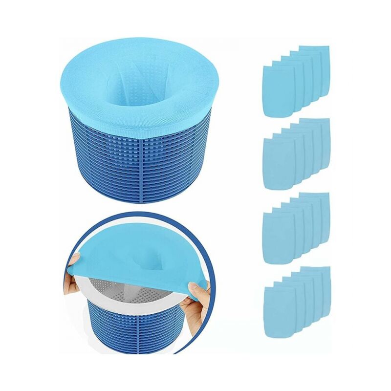 foto del prodotto linjou calzini per skimmer per piscina riutilizzabili e super elastici da 20 pezzi per cestello per pompa spa per piscina