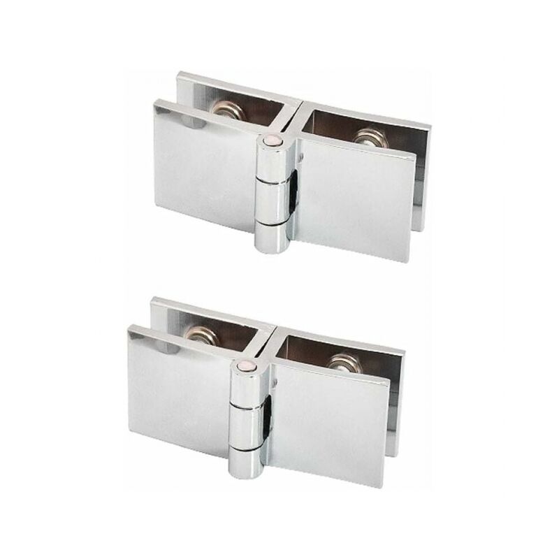 foto del prodotto linjou cerniera a clip per porta in vetro da 2 pezzi da 180 gradi senza foratura cerniera in vetro 5 mm 6 mm