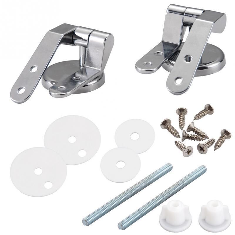 foto del prodotto linjou cerniera per coperchio wc da 2 pezzi, kit di fissaggio di ricambio per coperchio wc, fissaggi cerniera coperchio wc, per sedili