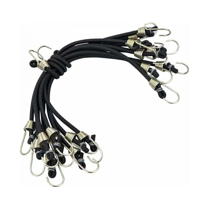 foto del prodotto linjou cinghie elastiche universali per carichi pesanti da 10 pezzi da 25 cm, cinghie di tensione multifunzione per biciclette e tende, cinghie per