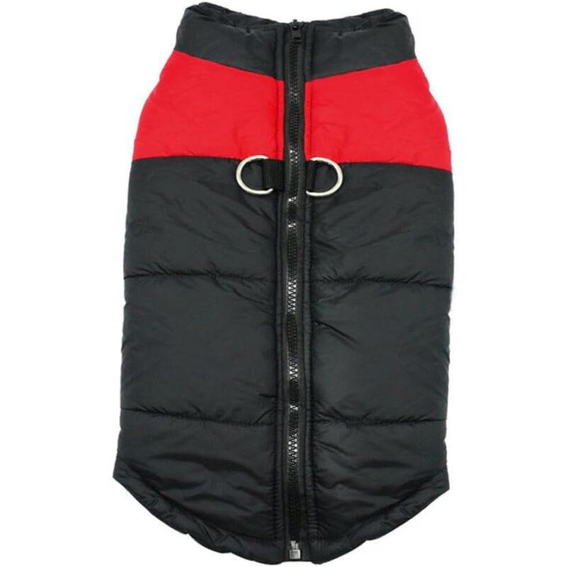 foto del prodotto linjou collo 32 cm schiena 31 cm petto 42 cm cappotto impermeabile di piccole dimensioni per cani cappotto invernale imbottito per cani