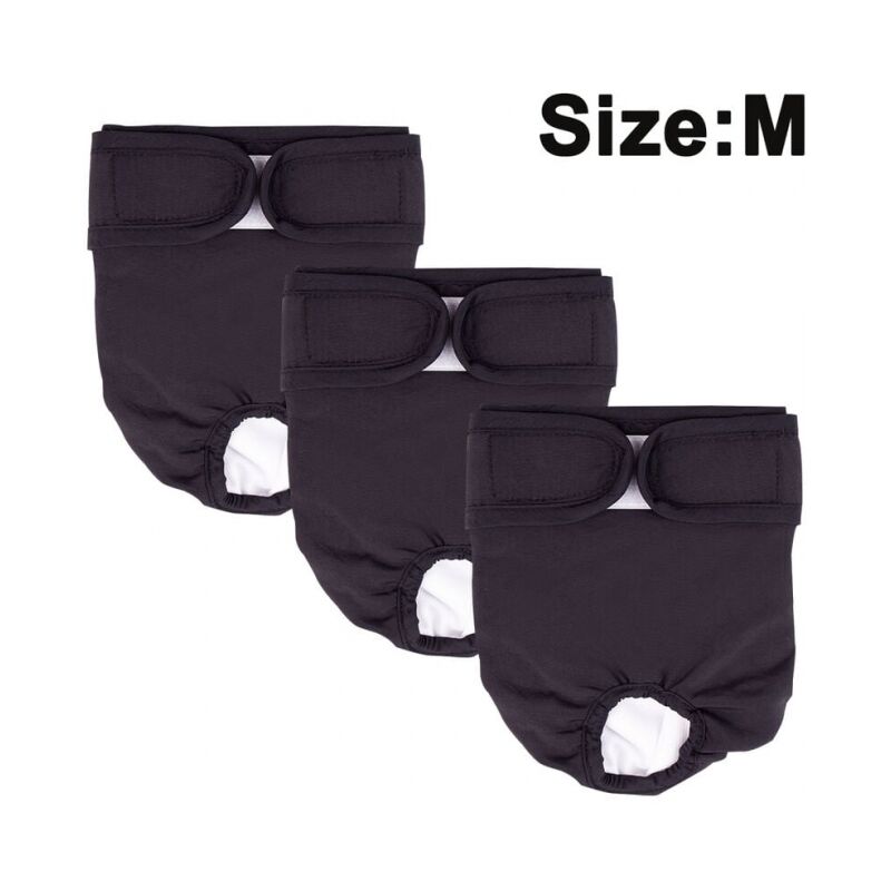 foto del prodotto linjou confezione da 3 pannolini lavabili riutilizzabili per cani, pantaloni fisiologici per cani pannolini sanitari altamente assorbenti