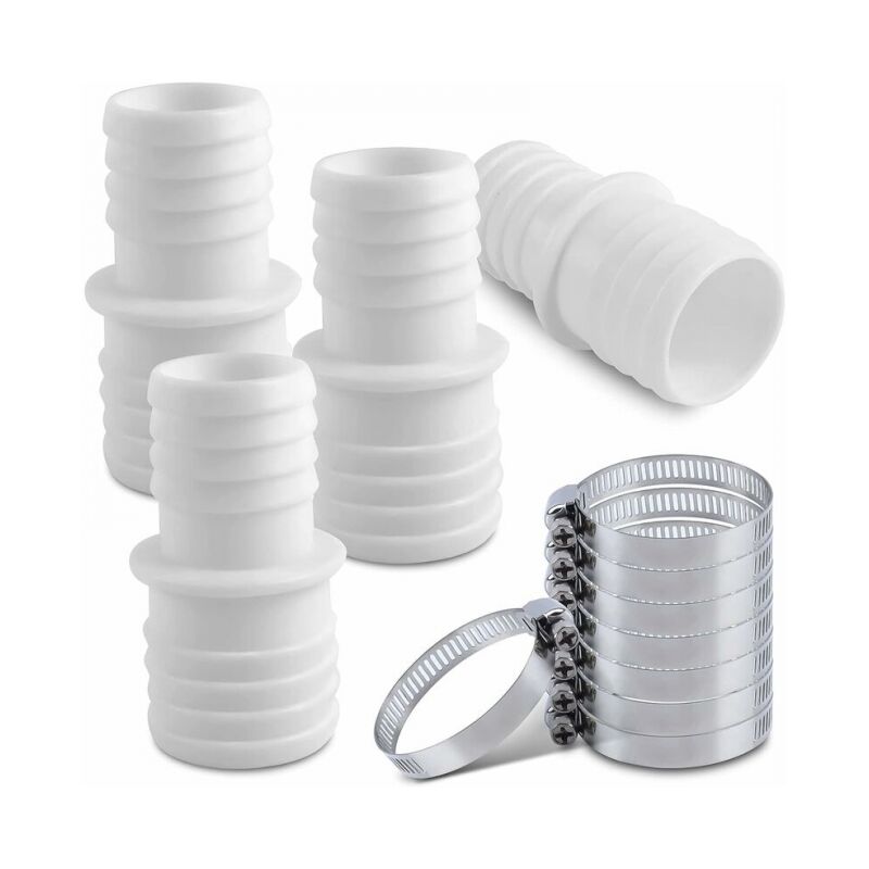 foto del prodotto linjou connettore per tubo flessibile per piscina da 4 pezzi, connettore per tubo flessibile con fascette stringitubo