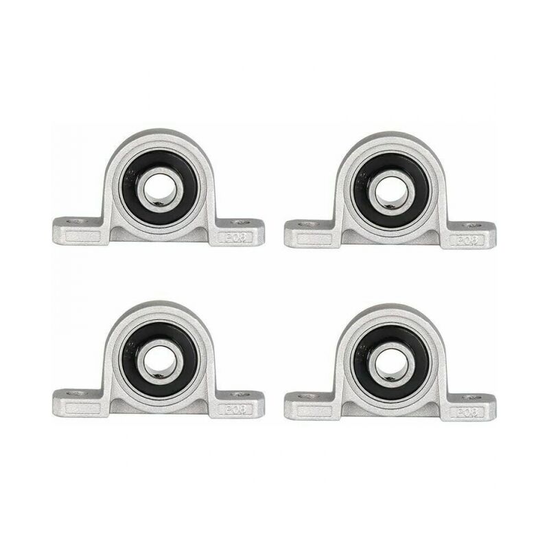 foto del prodotto linjou cuscinetti a blocchi da 4 pezzi, cuscinetti a sfera da 10 mm, cuscinetti a blocchetto di cuscino, supporto automontante con foro flangiato