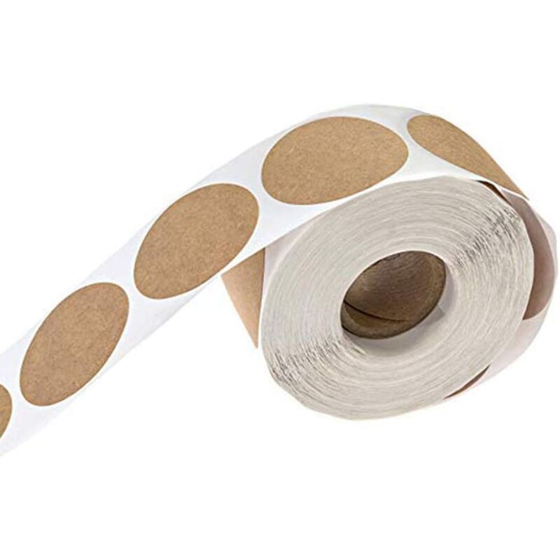 foto del prodotto linjou etichette solubili per barattoli 500 etichette kraft etichette alimentari solubili per contenitori autoadesivi