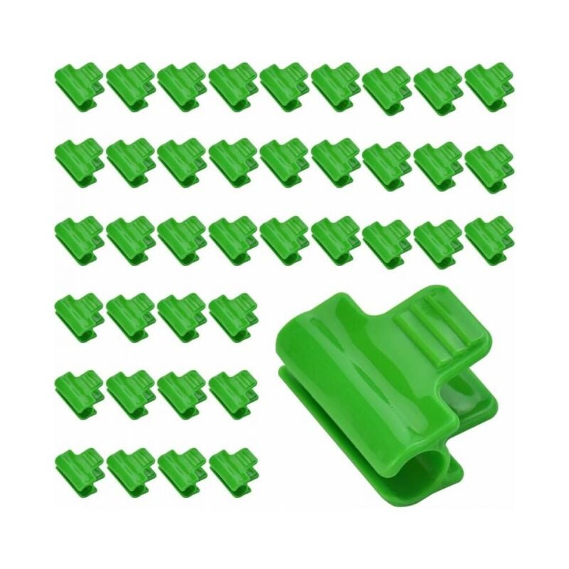 foto del prodotto linjou fissaggi per serra, confezione da 40 clip di fissaggio per pellicola per serra, plastica laminata, per capannone per serra giardinaggio